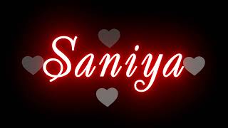 Saniya Name Status💥Saniya Name Art Whatsapp Status💥Saniya Name Lover Status Video🔥Khushboo Status [upl. by Kilbride999]