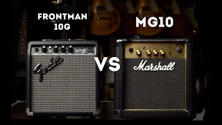 Marshall MG10 VS Fender Frontman 10G сравнение комбоусилителей [upl. by Crandale727]