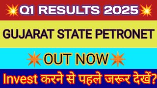 GSPL Q1 Results 2024 🔴 Gujarat State Petronet Results 🔴 Gujarat State Petronet ltd Share Latest News [upl. by Lyrpa]