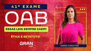 1ª fase do 41º Exame OAB  Artigos mais cobrados em Ética e Estatuto [upl. by Ettezzil]