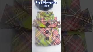 Unique gift wrapping ideas for male  shirt style gift wrap  Bhai dhooj uphar shorts ytshorts [upl. by Plank]