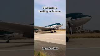 DC3 landing in Bocca di Falco pilotlife dc3 avgeek [upl. by Seline319]