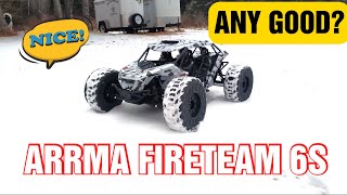 ARRMA FIRETEAM 6s UNBOXING AND FIRST TEST [upl. by Katzman]