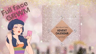 GRWM Full face Makeup revolution Adventskalender 2024 [upl. by Atinus]