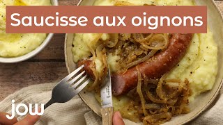 Recette de la saucisse aux oignons [upl. by Eilrebmik431]