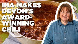 Ina Garten Makes Devons AwardWinning Chili  Barefoot Contessa  Food Network [upl. by Anauqahc]