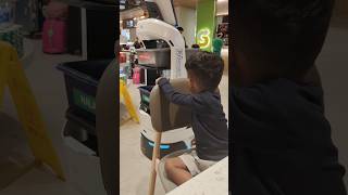 Automatic tray collecting robo machine  Changi Airport Singapore tech travel AI [upl. by Cale]