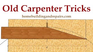 Easy Carpentry Trick From Old Home Builders  Calculating And Layout For Odd Shaped Curved Arches [upl. by Aikkin]