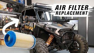 How To Replace Air Filter on 24 Polaris RZR XPXP4 1000 [upl. by Zednanreh499]