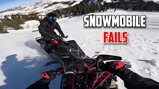 CRAZY SNOWMOBILE FAILS 4  Instant regret  Snowmobile WinsFails 2024 [upl. by Royce]