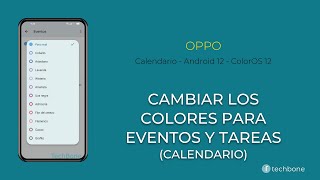 Cambiar los Colores para Eventos y Tareas en el Calendario  Oppo Android 12  ColorOS 12 [upl. by Eintroc]