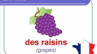 French Lesson 23  FRUITS Food Vocabulary  LES FRUITS Vocabulaire Frutas en francés [upl. by Redle826]