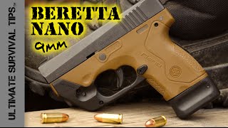 Beretta Nano Pocket Pistol  Review  Best Mini 9mm Handgun for Survival  Bug Out  Self Defense [upl. by Htnnek]