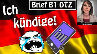 Brief B1 DTZ Kündigung des Handyvertrags [upl. by Retla]