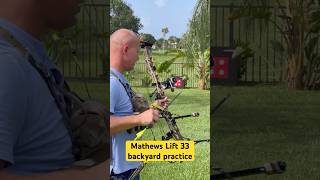 Mathews Lift 33 backyard practice all ten rings at 30 yards mathewsarchery archery hunting uv [upl. by Lolita]