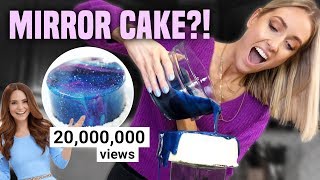 I Tried Making ROSANNA PANSINOS GALAXY MIRROR CAKE How Hard Was It [upl. by Peursem]