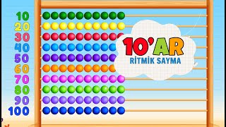 10ar Ritmik Sayma 🧮 İlkokul 1 2 3 4 Sınıf İçin Matematik Eğlencesi 🚀 🧮 Abaküs ile Sayma [upl. by Yeffej]