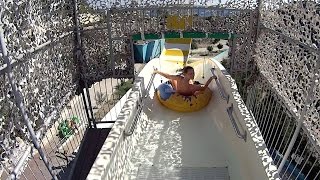 Strange Balance Water Slide at WaterPark Faliraki [upl. by Nnayllehs]