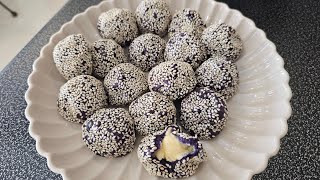 Ube buchi with cheese  Buchi recipe [upl. by Amilb114]