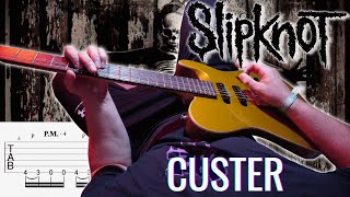 Slipknot – Custer POV Guitar LessonCover  With Screen Tabs [upl. by Eustacia849]