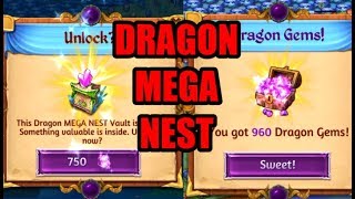 IS IT WORTH Opening a Dragon MEGA NEST Vault for 750 Gems Merge Dragons [upl. by Analah]