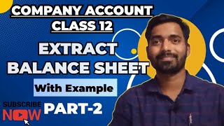 Issue of shares Company Accounts  Class 12  Part 2  BALANCE SHEET [upl. by Ardnasal]