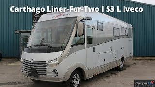 Carthago LinerforTwo I 53 L Iveco Daily 2022 Motorhome For Sale at Camper UK [upl. by Tnerual300]