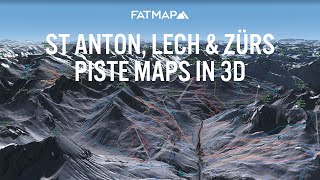 St Anton Lech amp Zürs 3D Ski Map  Pistes Freeride amp SkiTouring  FATMAP [upl. by Anneirda]