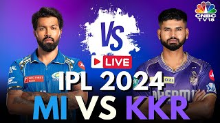 IPL 2024 LIVE MI Vs KKR LIVE Match  Mumbai Indians Vs Kolkata Knight Riders LIVE Score  N18L [upl. by Lebasile]