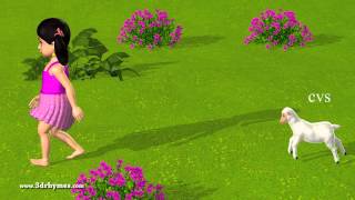 Mary had a Little Lamb  3D Animation English Nursery rhyme for children with lyrics [upl. by Ayotol]