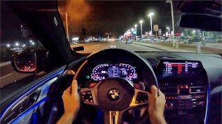 2021 BMW M8 Gran Coupe Competition POV Night Drive 3D AudioASMR [upl. by Adnorrehs]