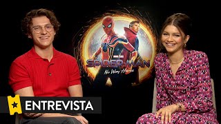 SPIDERMAN NO WAY HOME  Entrevista a Tom Holland y Zendaya [upl. by Neztnaj]