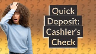 How do I deposit a cashiers check into my Capital One account [upl. by Anaytat658]