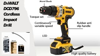 Unboxing DeWalt Cordless hammer drill Brushless DCD796M2 amp Working [upl. by Hailat]