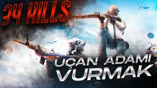 UÇAN ADAMI VURDUM 34 KILLS PUBG Mobile [upl. by Ytissahc]