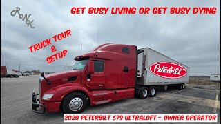 My 2020 Peterbilt 579 Tour and Setup  Life of an Owner Operator [upl. by Aztilay]