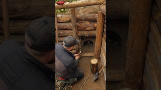 Building a Warm Shelter for Survival in the Wild The Dugout The Hut Bushcraft [upl. by Ghiselin]