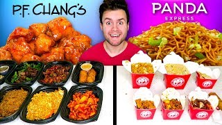 PF CHANGS vs PANDA EXPRESS  Restaurant Taste Test [upl. by Issim834]