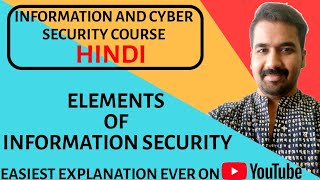 Elements Of Information Security ll Information and Cyber Security Course Explained in Hindi [upl. by Acinimod]