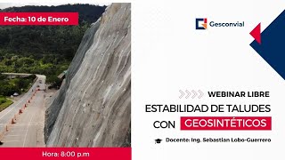 Webinar Estabilidad de Taludes con Geosintéticos [upl. by Lydnek]