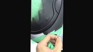 Peeling the black Plasti Dip off Mini Cooper S headlight chrome trim [upl. by Elspet]