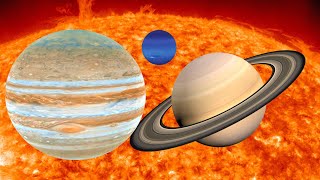 Size of The Sun Compared to Planets  Solar System for Kids  Educational Video for Children [upl. by Aleahpar447]