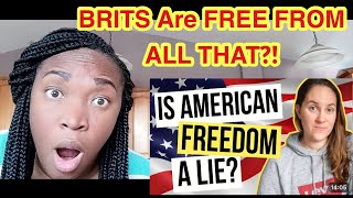 American Reacts to Why I feel more FREE in Britain than in America [upl. by Etnomal]