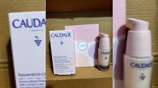 caudalieus Resveratrol Lift Instant Firming Retinol Alternative Serum unboxing [upl. by Anidnamra853]