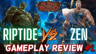 Riptide Red Liner VS Zen  Gameplay Review 2  Flesh and Blood TCG [upl. by Goodyear]