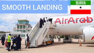 Landing at Hargeisa Igaal International Airport  Air Arabia [upl. by Eseela518]