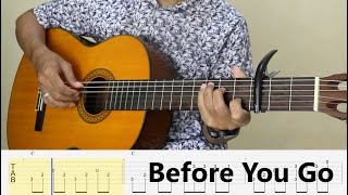 BEFORE YOU GO  Lewis Capaldi  Fingerstyle Guitar Tutorial TAB [upl. by Dede275]