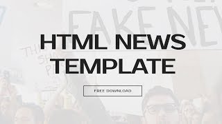 Bootstrap News Template  Free HTML Website Templates [upl. by Asylem]