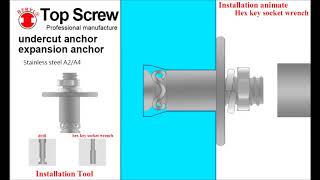 Expansion Anchor  Undercut Anchor installation  Top screw Metal Corp [upl. by Arlon]