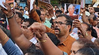 PROTEST AGAINST SUBHASH VELINGKAR AT MARGAO POLICE STATION [upl. by Atimed]